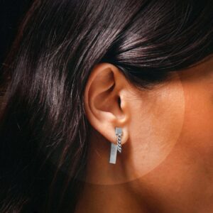 mensa-handmade metal earring